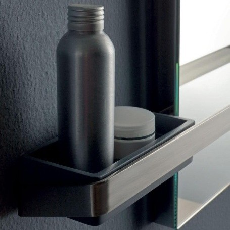 Мыльница контейнер для аксессуаров 14 см из композита, BERTOCCI Fly, черный арт. 149 1501 0000