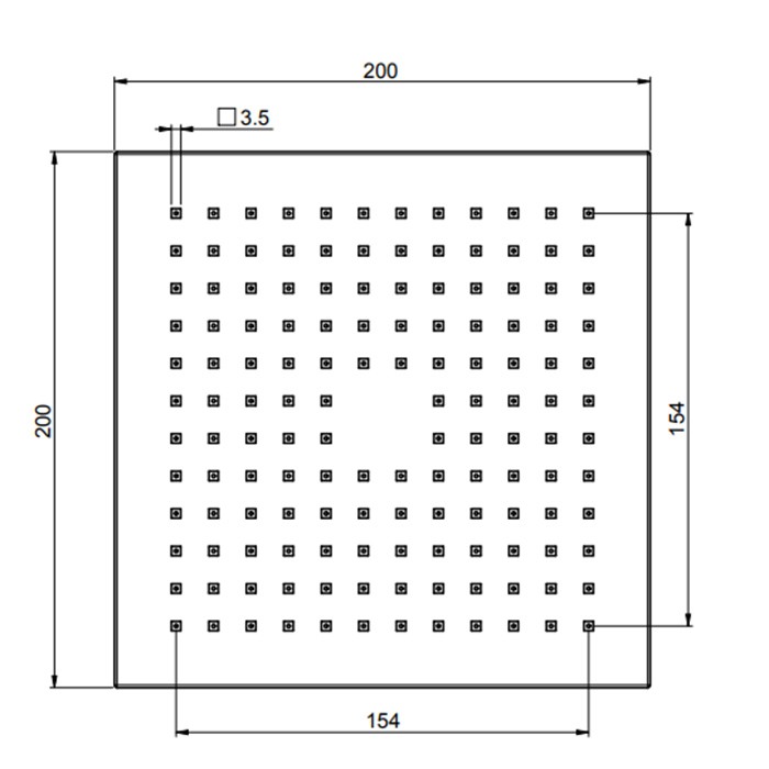 Fima Carlo Frattini верхний душ 200х200 мм., из abs wellness, хром арт. f2445/2cr