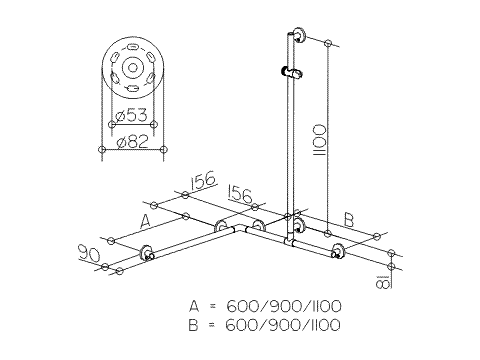 Keuco поручень вдоль стены и штанга для душа в комплекте с держателем душевой лейки, plan care, хром арт. 34915 019611