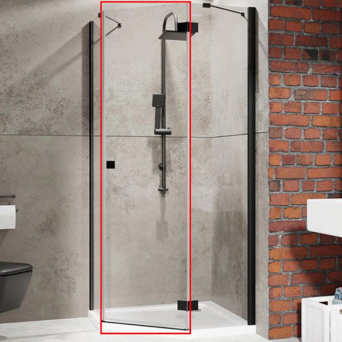 Radaway душевая дверь ptj 60 r профиль черный стекло прозрачное, Essenza New - 385010-54-01R