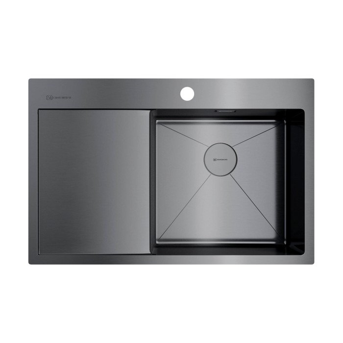Omoikiri кухонная мойка Akisame 78-R, вороненая сталь арт. 4973100