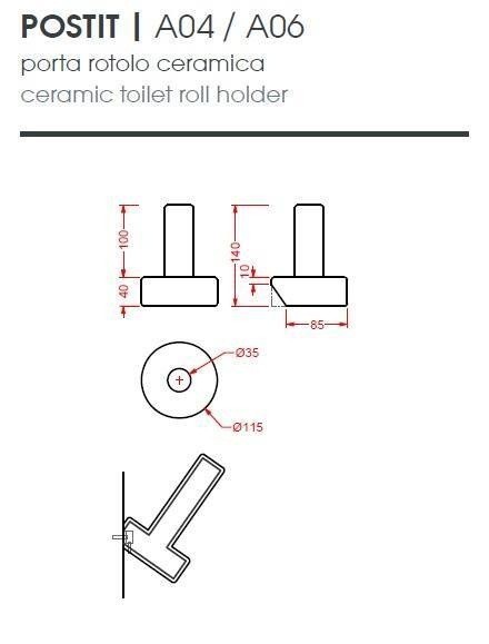 ArtCeram держатель для туалетной бумаги, psc001 01 00 post it цвет: белый глянцевый