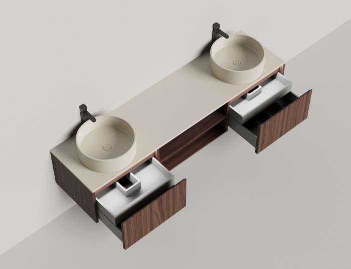 Salini подвесная тумба 2000, domino, 27d220d цвет: коричневый