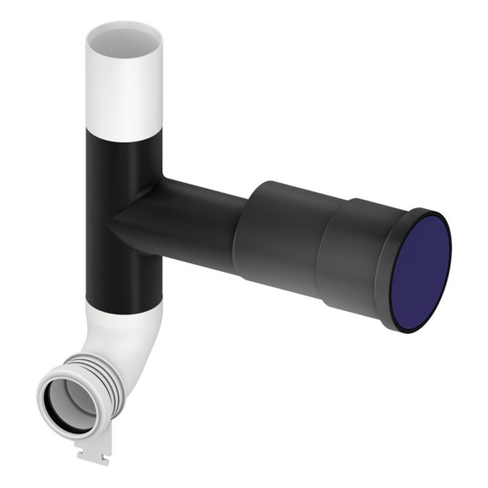 TECE сливной патрубок с отводом для подключения к вентиляции dn 70, 90 градусов, отвод вправо, - 9820078