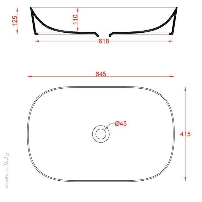 ArtCeram раковина (накладная), ghl002 16 00 ghost цвет: синий