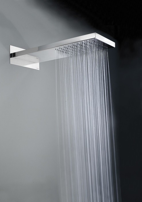 Bossini верхний душ manhattan-2 500 мм х 200 мм х 24 мм с 2 режимами струи, manhattan2, черный арт. i00570.073