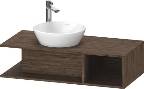 Duravit тумба подвесная под раковину слева 1000 мм х 480 мм, d-neo, de491902121 цвет: орех темный