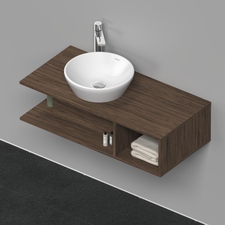 Duravit тумба подвесная под раковину слева 1000 мм х 480 мм, d-neo, de491902121 цвет: орех темный