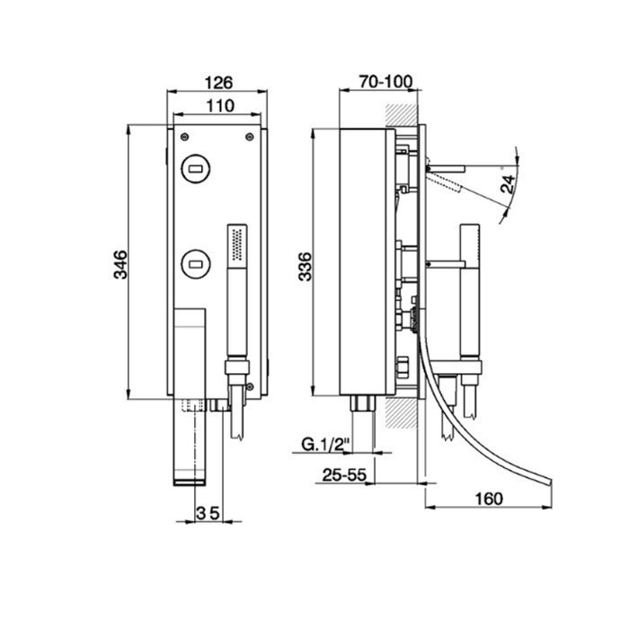 Cisal смеситель для ванны wa00021021 wave cisal, цвет: хром