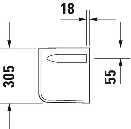 Duravit полупьедестал для раковины, d-code, 08571800002 цвет: белый