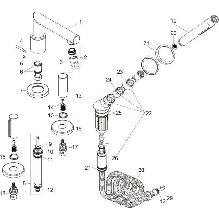 AXOR смеситель на край ванны, Uno, золото арт. 45444250