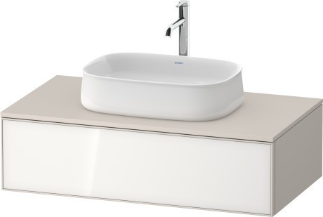Duravit тумба подвесная под раковину 550 мм х 1000 мм х 281 мм, zencha, ze4811064830000 цвет: белое стекло/cеро-коричневый суперматовый