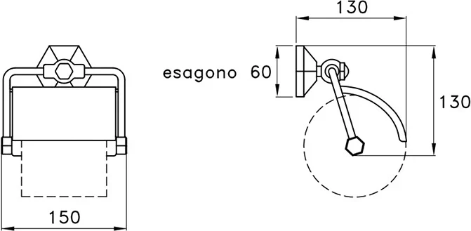 Stella бумагодержатель, eccelsa, хром арт. ec10014cr00