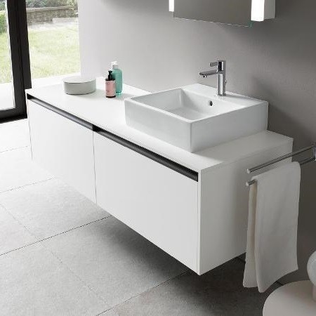 Duravit тумба подвесная под две раковины 550 мм х 1600 мм х 459 мм, ketho.2, k24889b07070000 цвет: бетонно-серый матовый