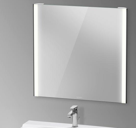 Duravit зеркало с подсветкой 820 мм х 800 мм, версия sensor, xviu, xv70320b2b2 цвет: черный матовый