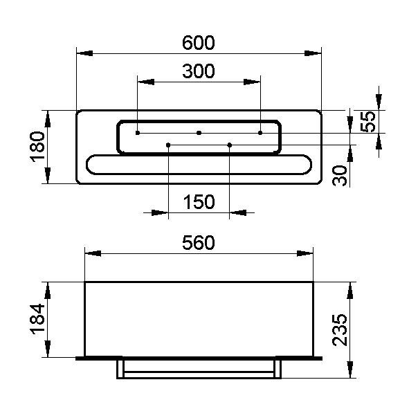 Keuco полка для полотенец 60 см, edition 400, кашемир арт. 11575 170018