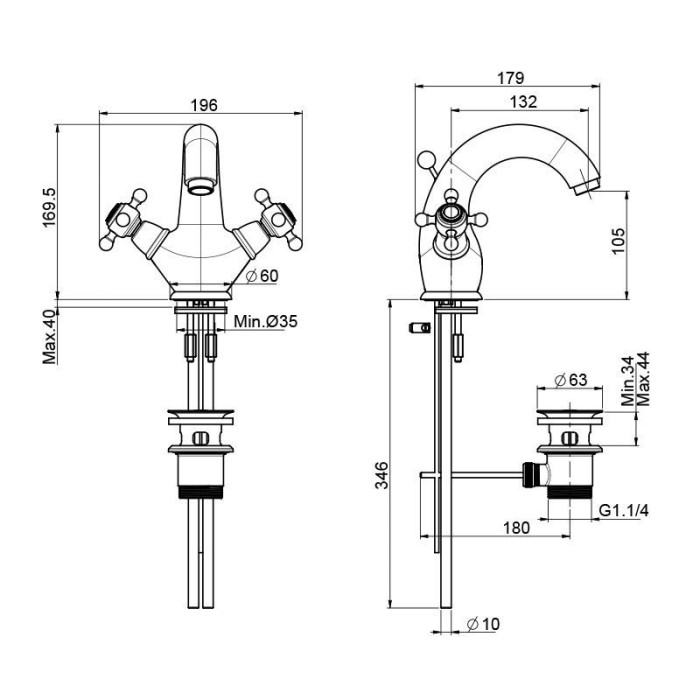 Fima Carlo Frattini cмеситель на раковину на 1 отверстие, elizabeth, хром арт. f5091/2cr