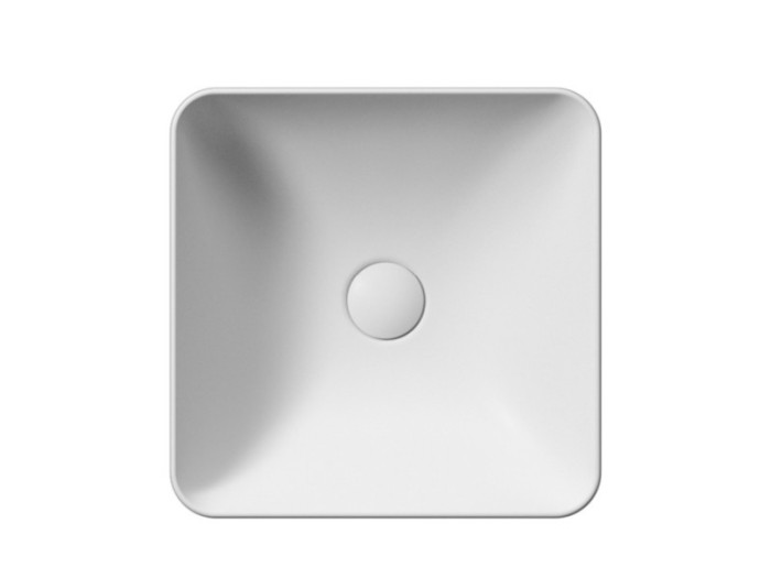 GSI Раковина накладная 38х38х14 см, матовая, санфаянс, Color-elements - 903809