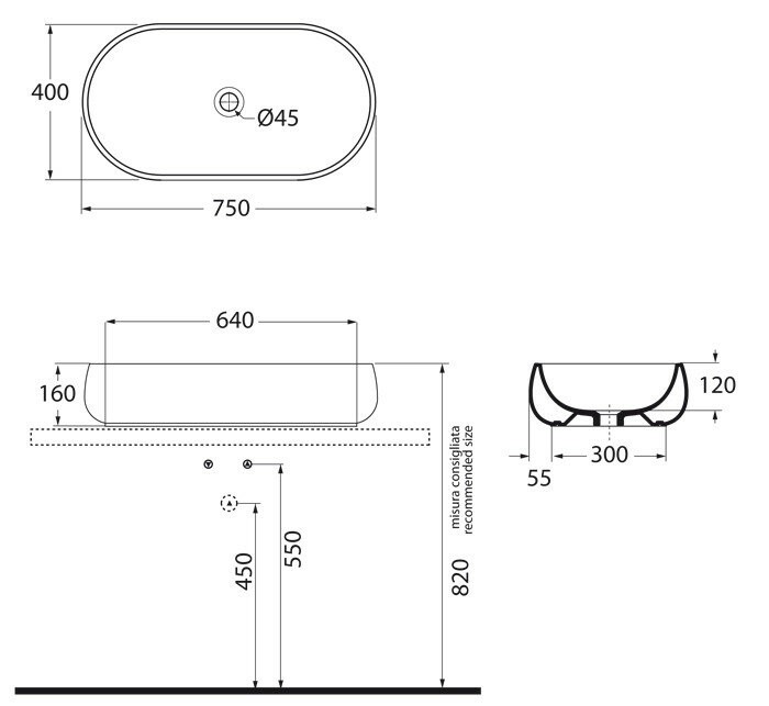 Azzurra Раковина 40x75 NUVOLA, NULA07540000BI/(NUV200/AP8 bi)*0 цвет: белый