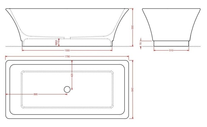 ArtCeram ванна 185х85см, l3736 jazz цвет: белый