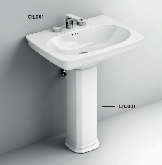 ArtCeram колонна для раковины, cic001 01 00 civitas цвет: белый глянцевый
