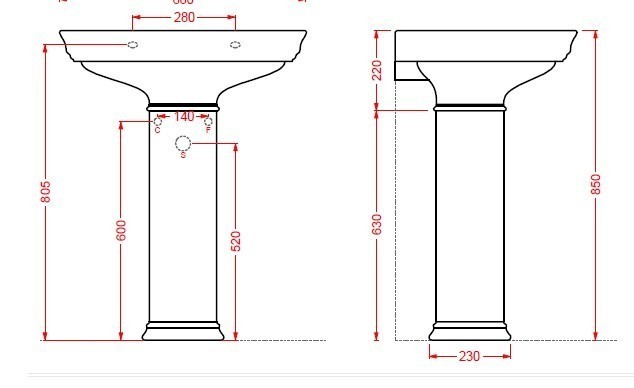 ArtCeram колонна для раковины, cic001 01 00 civitas цвет: белый глянцевый