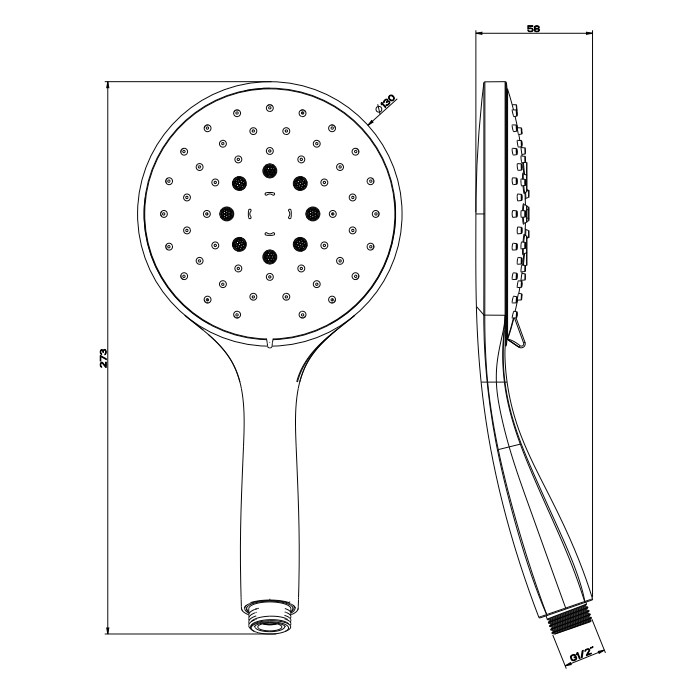 Gessi Ручной душ, с 3 режимами струи с защитой отизвесткового налёта с белым диском, Emporio shower, 14376#031 цвет: хром