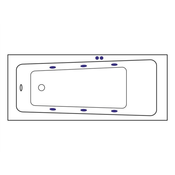Встраиваемая ванна 170x70 soft, Excellent Ava, золото арт. WAEX.AVA17.SOFT.GL