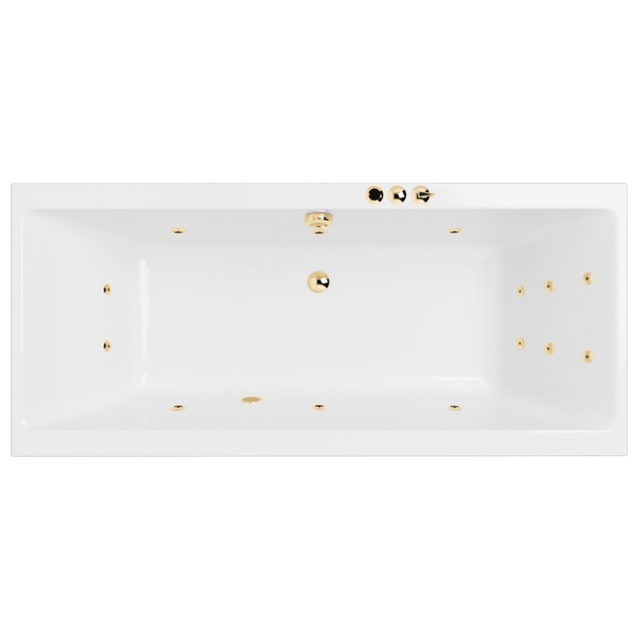 Встраиваемая ванна slim 180x80 smart, Excellent Pryzmat, золото арт. WAEX.PRY18S.SMART.GL