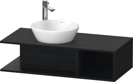 Duravit тумба подвесная под раковину слева 1000 мм х 480 мм, d-neo, de491901616 цвет: чёрный дуб