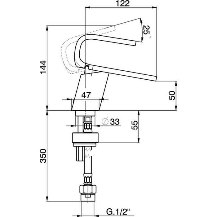 Cisal смеситель для биде ka00055039 kawa цвет: черный
