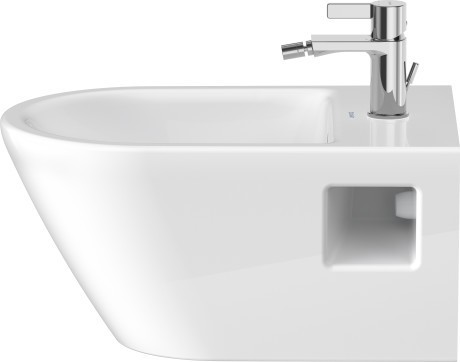 Duravit подвесное биде 370 мм х 540 мм, c отверстием под смеситель, с переливом, с креплением, d-neo, 2295150000 цвет: белый