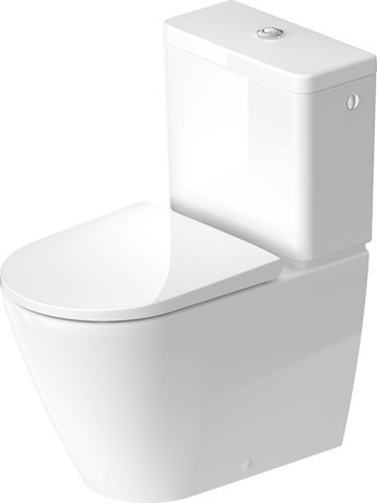 Duravit унитаз напольный rimless 370 мм х 650 мм, с вертикальным смывом, vario, без смывного края, с креплением, d-neo, 2002090000 цвет: белый