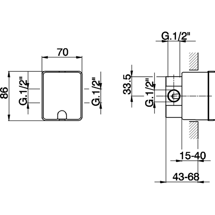 Cisal встраиваемая часть однорычажного смесителя для душа, za01230004 complementi, цвет: