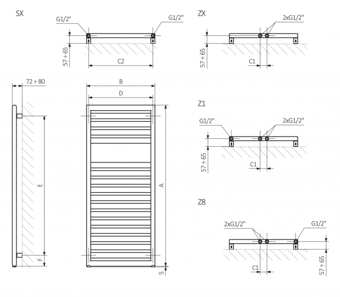 Terma эллектрический полотенцесушитель lukka 1660-400