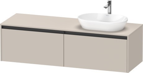 Duravit тумба подвесная под раковину справа 550 мм х 1600 мм х 459 мм, ketho.2, k24889r91910000 цвет: серо-коричневый матовый