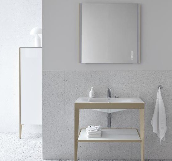 Duravit зеркало с подсветкой 820 мм х 800 мм, версия sensor, xviu, xv70320b1b1 цвет: матовое шампанское