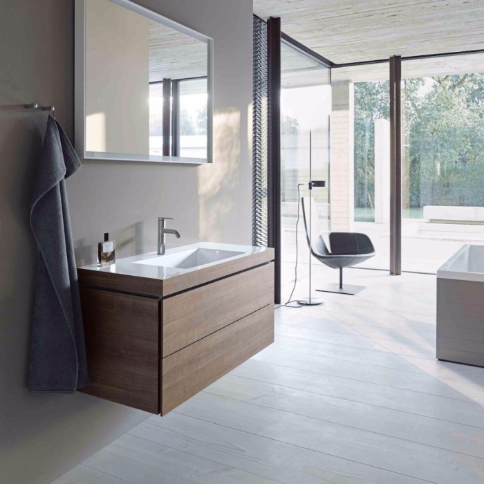Duravit тумба подвесная под раковину, l-cube, lc624202121 цвет: орех темный