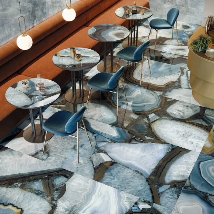 Emil Ceramica керамогранитная плитка 1200x2780 tele di marmo precious agate azure full lappato rettcm; 6,5mm, арт. elmm