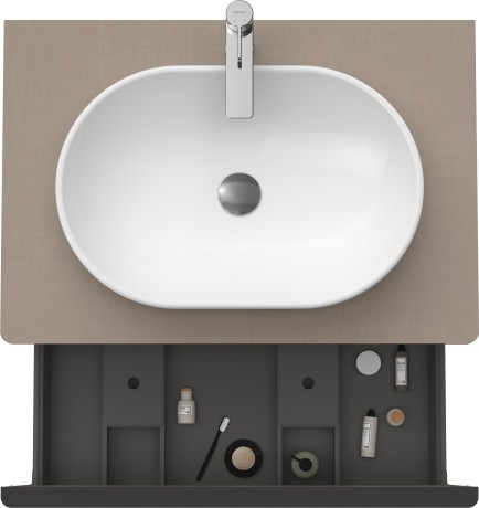 Duravit тумба подвесная под раковину 800 мм х 550 мм, с консолью, d-neo, de494707575 цвет: лён