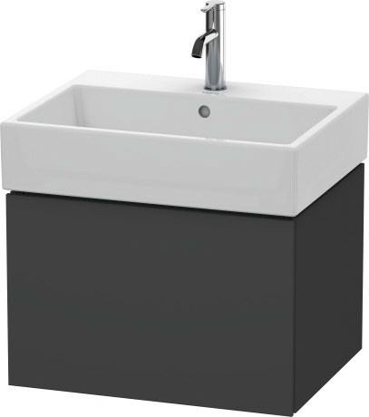 Duravit тумба подвесная под раковину, l-cube, lc617504949 цвет: графит матовый