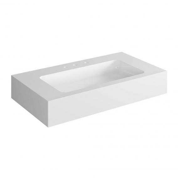 Keuco раковина из минерального литья с тремя отверстиями под смеситель альпийский, edition 300, белый альпийский арт. 30380 310013