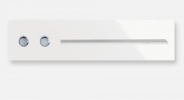 Keuco панель для ванны и душа с термостатом на 2 потребителя рукоятки слева, metime_spa, белый глянцевый арт. 56162 013001