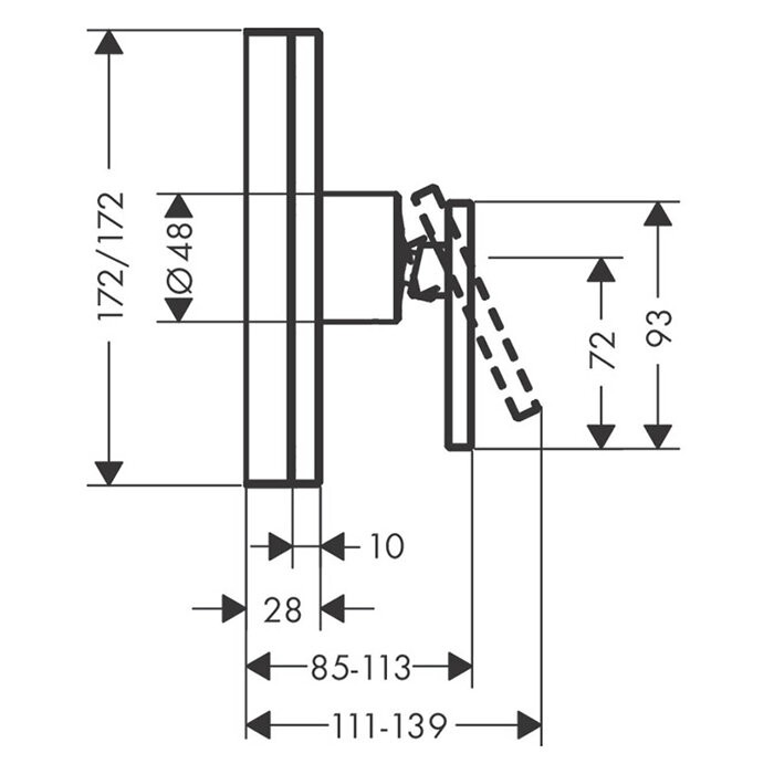AXOR смеситель для ванны, Edge, золото арт. 46651990