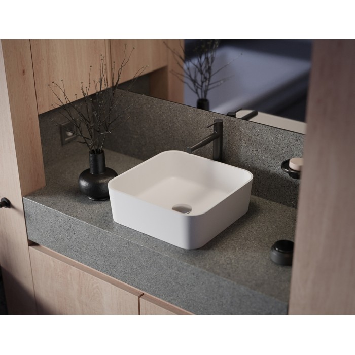 Раковина, накладная 40,5x40,5, Whitecross Garnet, белый мат арт. 0702.040040.200