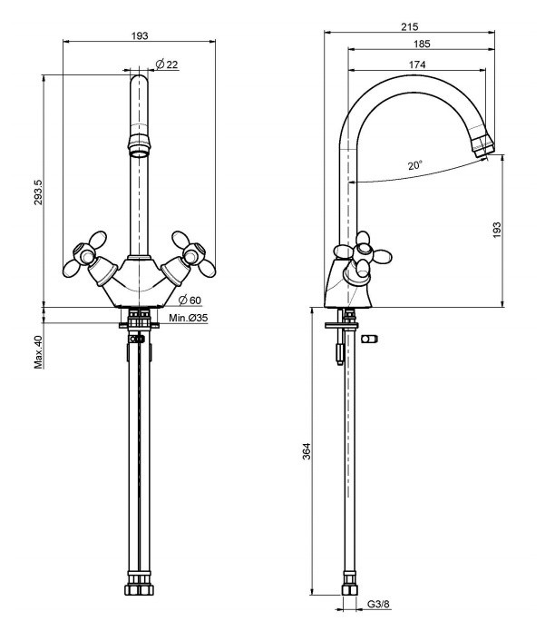 Fima Carlo Frattini смеситель для кухни, kitchen olivia, хром арт. f5007cr