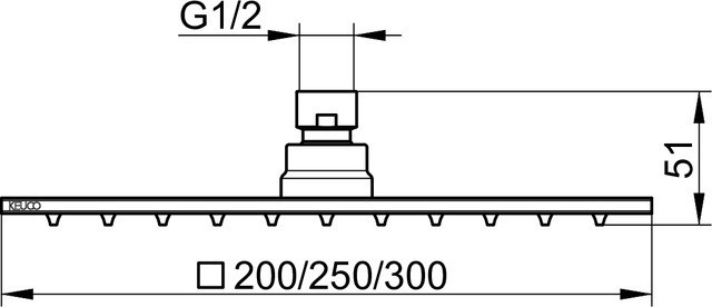 Keuco душевой комплект смеситель, переключатель, держатель, шланг, квадратный верхний душ, ручной душ, ixmo, хром арт. 59603 010002