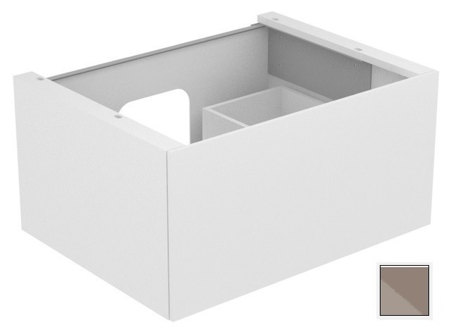 Keuco тумба подвесная под раковину с одним выдвижным фронтом, с внутренней светодиодной подсветкой, edition 11, трюфель арт. 31341 140100