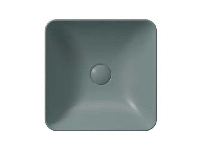 GSI Раковина накладная 38х38х14 см, agave matte, санфаянс, Color-elements - 903804