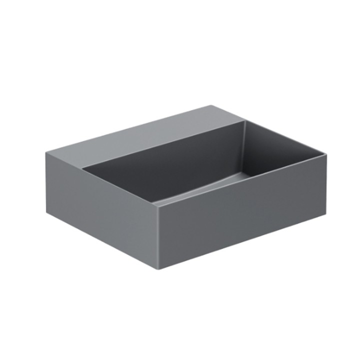 Azzurra раковина подвесная/накладная 42х35х12,5см., без отв., Azzurra, ELLP042350Q0CA*0 carbone цвет: carbone